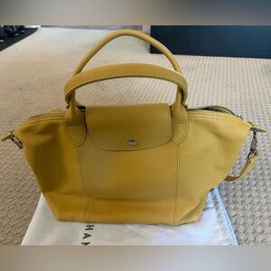 Longchamp LePliage Leather Yellow Large size
